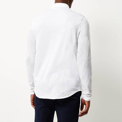 White cotton long sleeve shirt